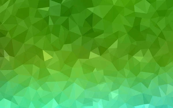 Světle Zelené Vektor Přechodu Trojúhelníky Šablona Barevné Ilustrace Polygonální Stylu — Stockový vektor