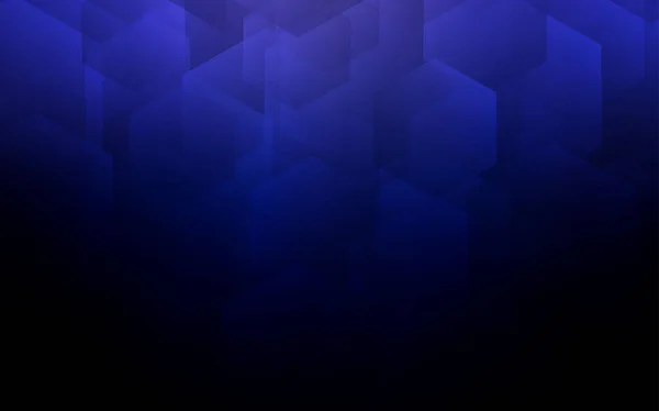 Tmavě Modrý Vektor Pozadí Šestiúhelníky Barevné Šestiúhelníky Bílém Pozadí Nádherný — Stockový vektor