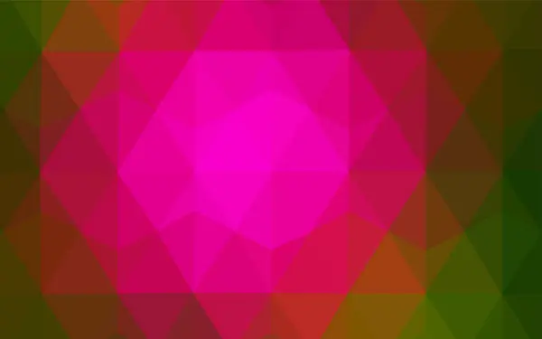 Dark Pink Green Vector Polygonal Pattern Creative Geometric Illustration Origami — Stock Vector