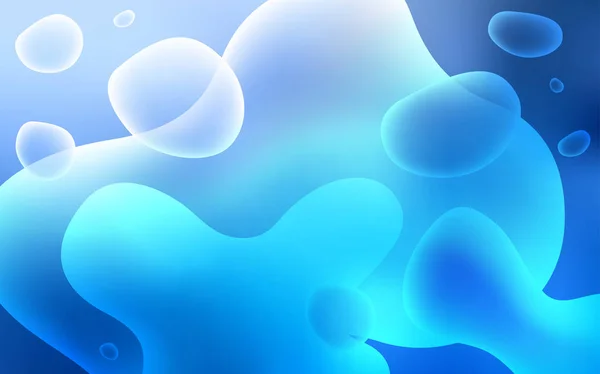 Modèle Vectoriel Bleu Clair Avec Lignes Ovales Échantillon Géométrique Flou — Image vectorielle