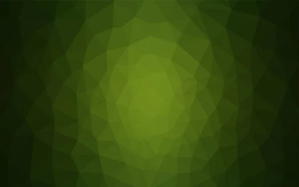 Темно Зелений Вектор Сяючий Трикутний Чохол Елегантна Яскрава Багатокутна Ілюстрація — стоковий вектор