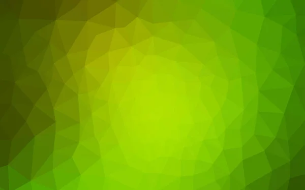 Verde Chiaro Giallo Vettore Astratto Sfondo Poligonale Illustrazione Brillante Colorato — Vettoriale Stock