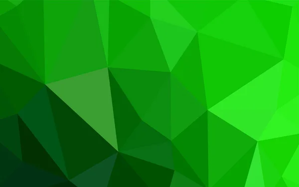 Hellgrünes Vektorpolygon Abstraktes Layout Leuchtende Bunte Illustration Mit Dreiecken Ein — Stockvektor