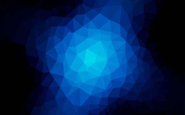 Fondo Poligonal Vectorial Azul Oscuro Ilustración Poligonal Brillante Que Consiste — Vector de stock