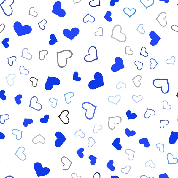 Jasny Niebieski Wektor Bezszwowe Tło Serca Ilustracja Serca Koncepcji Miłości — Wektor stockowy