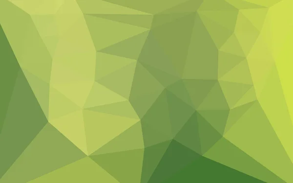 Verde Claro Amarelo Vetor Triângulo Textura Mosaico Com Coração Centro —  Vetores de Stock