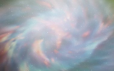 Gökada yıldız ile ışık gri vektör arka plan. Parlak astronomik yıldız ile renkli illüstrasyon parlayan. Kozmik arka planlar için şablon.