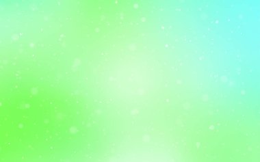 Işık yeşil vektör doku renkli kar taneleri ile. Kristalleri ile glitter soyut Illustration buz. Desen yıl yeni Web siteleri için kullanılabilir.