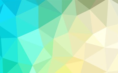 Açık mavi, vektör üçgen mozaik şablon yeşil. Glitter soyut resim zarif bir üçgen ile. Web siteniz için köşeli tasarım.