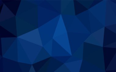 Koyu mavi vektör üçgen mozaik şablonu. Üçgenler ile renkli resimde parlayan. Desen için bir marka kitabın zemin.