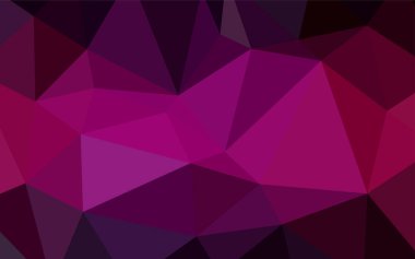 Koyu pembe vektör bulanık üçgen desen. Geometrik şekil gradyan ile Origami tarzında. İşiniz için tamamen yeni bir tasarım.