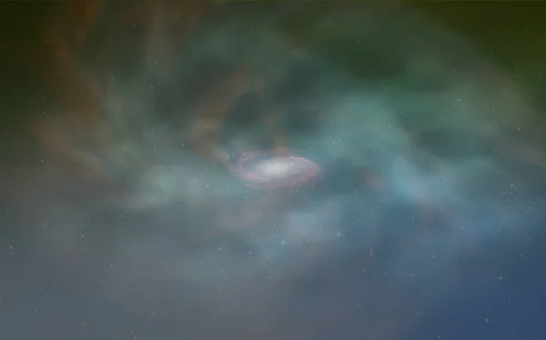 Bleu Clair Fond Vectoriel Vert Avec Étoiles Galaxie Illustration Abstraite — Image vectorielle