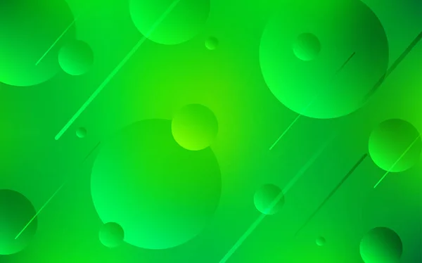 Fondo Vectorial Verde Claro Con Puntos Ilustración Abstracta Con Burbujas — Vector de stock