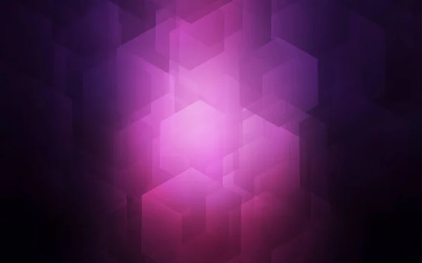 六角形のダークピンクのベクトルの背景 カラフルな六角形の抽象的なイラスト チラシのパターン — ストックベクタ