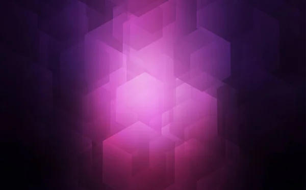 Dark Pink Vector Backdrop Hexagons Abstract Illustration Colorful Hexagons Pattern — Stock Vector