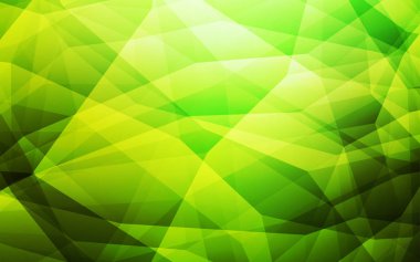 Işık yeşil vektör üçgen mozaik doku. Poligonal illüstrasyon parlayan, hangi üçgen oluşur. Web siteniz için köşeli tasarım.