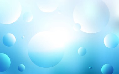 Daireler ile ışık mavi vektör şablonu. İllüstrasyon renkli soyut daireler parlayan ayarlanmış. Desen doku duvar kağıdı olarak kullanılabilir.
