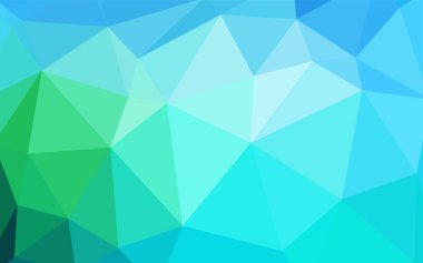 Açık mavi, yeşil vektör üçgen mozaik doku. Glitter soyut resim zarif bir üçgen ile. Tamamen yeni bir tasarım sizin broşürü.