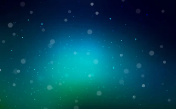深蓝色 绿色的矢量覆盖着美丽的雪花 圣诞节风格的装饰设计模糊的雪 该模式可用于新年传单 — 图库矢量图片