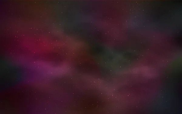 暗红色向量模板与空间星 模糊的装饰设计与银河明星简单的风格 天文学网站模式 — 图库矢量图片