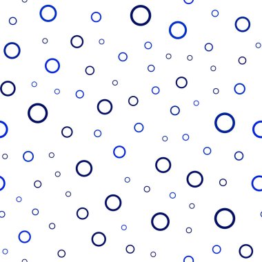 Koyu mavi daireler ile sorunsuz şablon vektör. Soyut illüstrasyon renkli baloncuklar doğa tarzı ile. Güzel tasarım, iş reklam için.