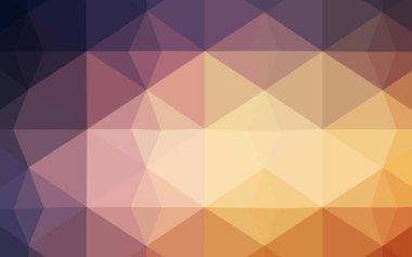 Pembe ışık, vektör poligonal şablon sarı. Noktalı resim stili üçgenler ile yaratıcı çizimde. Dokulu deseni arka plan olarak kullanılabilir.