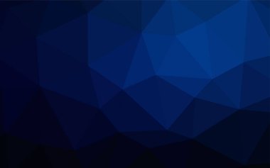 Koyu mavi vektör degrade üçgenler desen. Gradyan ile zarif parlak poligonal illüstrasyon. Tamamen yeni bir tasarım sizin broşürü.