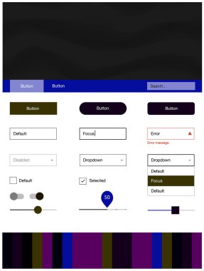 Karanlık çok renkli vektör tel kafes kiti soyut daireler ile. Degrade çizgiler ile renkli soyut resimde. Web siteleri, açılış sayfaları için güzel düzeni.