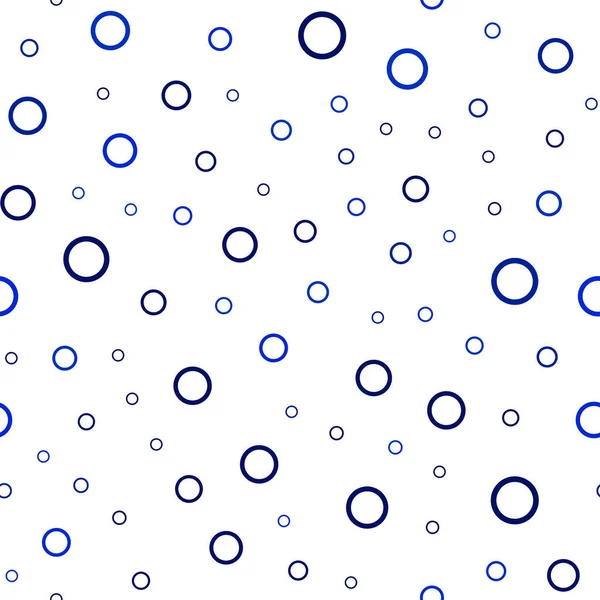 Koyu mavi daireler ile sorunsuz şablon vektör. Soyut illüstrasyon renkli baloncuklar doğa tarzı ile. Güzel tasarım, iş reklam için.