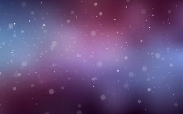 Texture Vectorielle Violet Foncé Avec Flocons Neige Colorés Illustration Abstraite — Image vectorielle