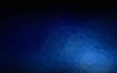 Koyu mavi vektör zemin Çokgen. Poligonal illüstrasyon parlayan, hangi üçgen oluşur. İşiniz için en iyi üçgen tasarım.