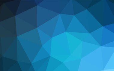 Hafif mavi vektör düşük poli kapak. Poligonal illüstrasyon parlayan, hangi üçgen oluşur. Tasarımınız için üçgen desen.