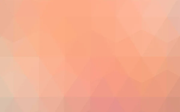 Licht Orange Vektor Abstrakten Mosaikhintergrund Elegante Helle Polygonale Illustration Mit — Stockvektor