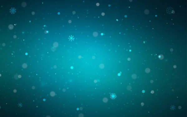 Donker Blauwe Vector Patroon Met Kerst Sneeuwvlokken Abstracte Illustratie Van — Stockvector