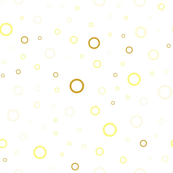 Donker Geel Vector Naadloze Achtergrond Met Bubbels Wazig Bubbels Abstracte — Stockvector
