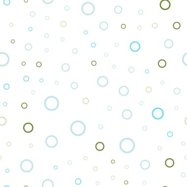 Açık mavi, vektör küreler ile seamless modeli yeşil. Bulanık daireler doğa tarzı ile güzel renkli resimde. Marka kitap tamamen yeni şablon.