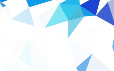 Hafif mavi vektör üçgen mozaik şablonu. Üçgenler ile renkli resimde parlayan. İş tasarımınız için yeni stil.