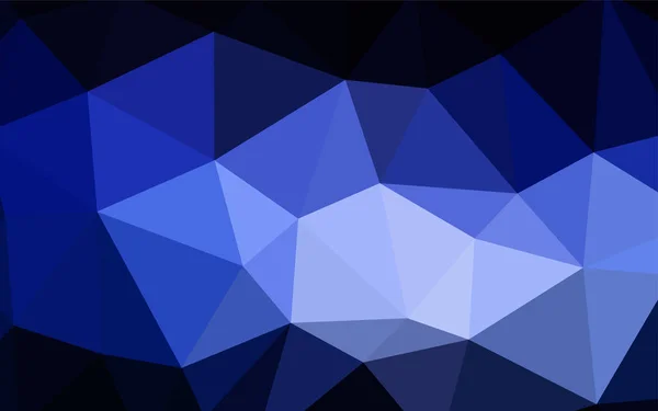 Vetor Azul Escuro Brilhando Fundo Triangular Ilustração Colorida Estilo Poligonal — Vetor de Stock
