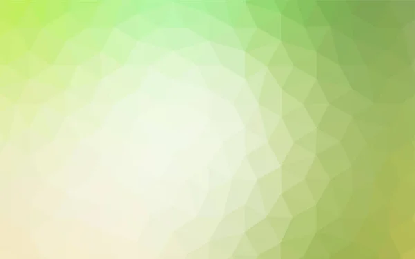 Ljus Grön Vektor Triangel Mosaik Konsistens Lysande Polygonal Illustration Som — Stock vektor