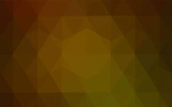 Donkergroen Gele Vector Kleurovergang Driehoeken Patroon Creatieve Illustratie Halftone Stijl — Stockvector