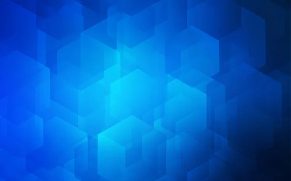 Fundo Vetorial Azul Escuro Com Hexágonos Ilustração Hexágonos Coloridos Superfície — Vetor de Stock