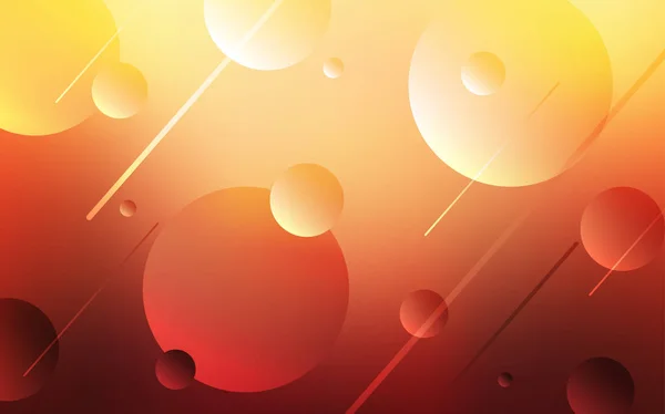 Светло Красная Желтая Векторная Компоновка Кружочками Абстрактная Иллюстрация Цветными Пузырями — стоковый вектор