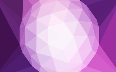 Hafif mor vektör poligonal şablon bir elmas. Üçgenler ile renkli soyut resimde. İşiniz için yeni tasarım.