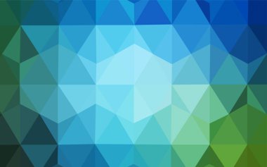 Açık mavi, vektör Çokgen zemin yeşil. Tamamen yeni bir renk illüstrasyon poligonal bir tarzda. İşiniz için en iyi üçgen tasarım.