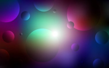 Daire şekilleri ile karanlık çok renkli vektör düzeni. Bulanık damla Glitter soyut Illustration yağmur. Desen-ebilmek var olmak kullanılmış için güzel web siteleri.