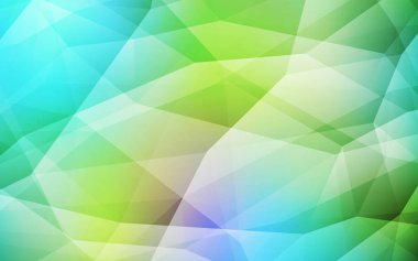 Açık mavi, sarı üçgen düzen parlayan vektör. Tamamen yeni bir renk illüstrasyon poligonal bir tarzda. Afiş için tamamen yeni şablon.