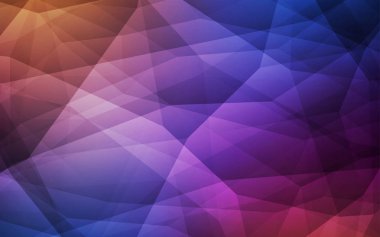 Açık mavi, kırmızı vektör soyut mozaik desen. Soyut ve üçgenli renkli çizimler. Pankartın için tamamen yeni bir şablon.