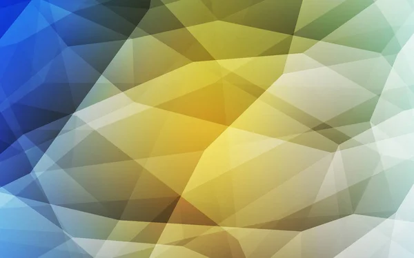 Γαλάζιο Κίτρινο Διάνυσμα Πολυ Χαμηλής Κάλυψη Ένα Δείγμα Πολυγωνικά Σχήματα — Διανυσματικό Αρχείο