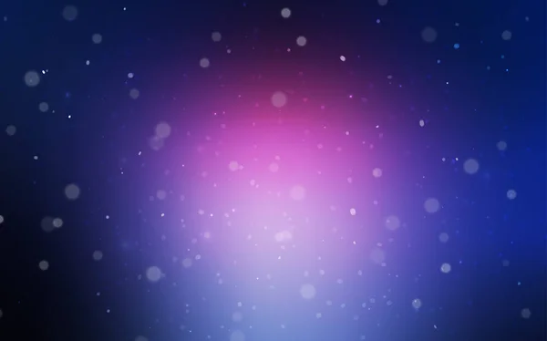 Dunkelrosa Blauer Vektorüberzug Mit Schönen Schneeflocken Dekorative Leuchtende Illustration Mit — Stockvektor