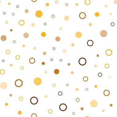 Işık turuncu vektör daire şekilleri ile sorunsuz düzeni. Bulanık damla Glitter soyut Illustration yağmur. Duvar kağıdı, kumaş üreticileri için modaya uygun bir tasarım.